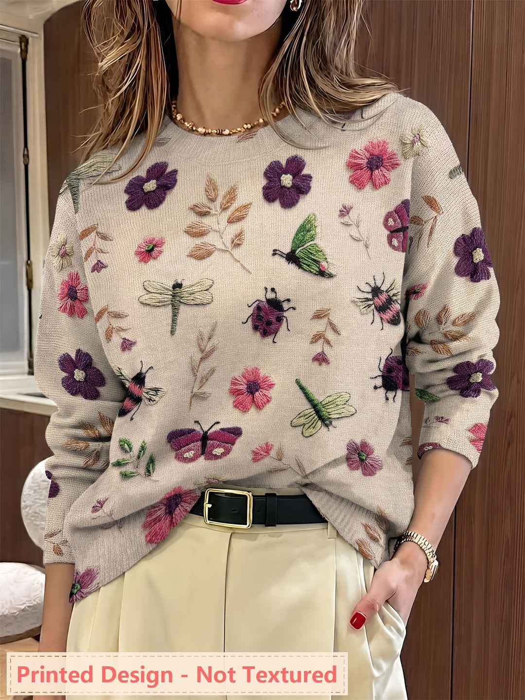 Elsie | Botanisk Trykk Crewneck Genser