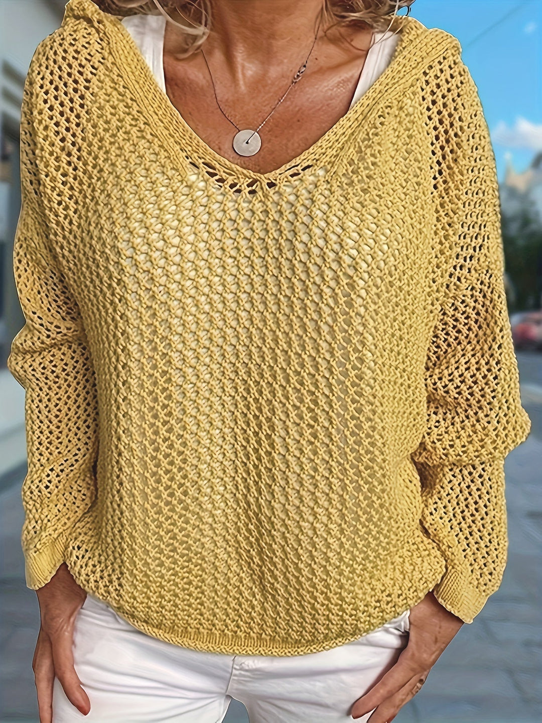 Delaney | Casual åpenstrikket hettegenser