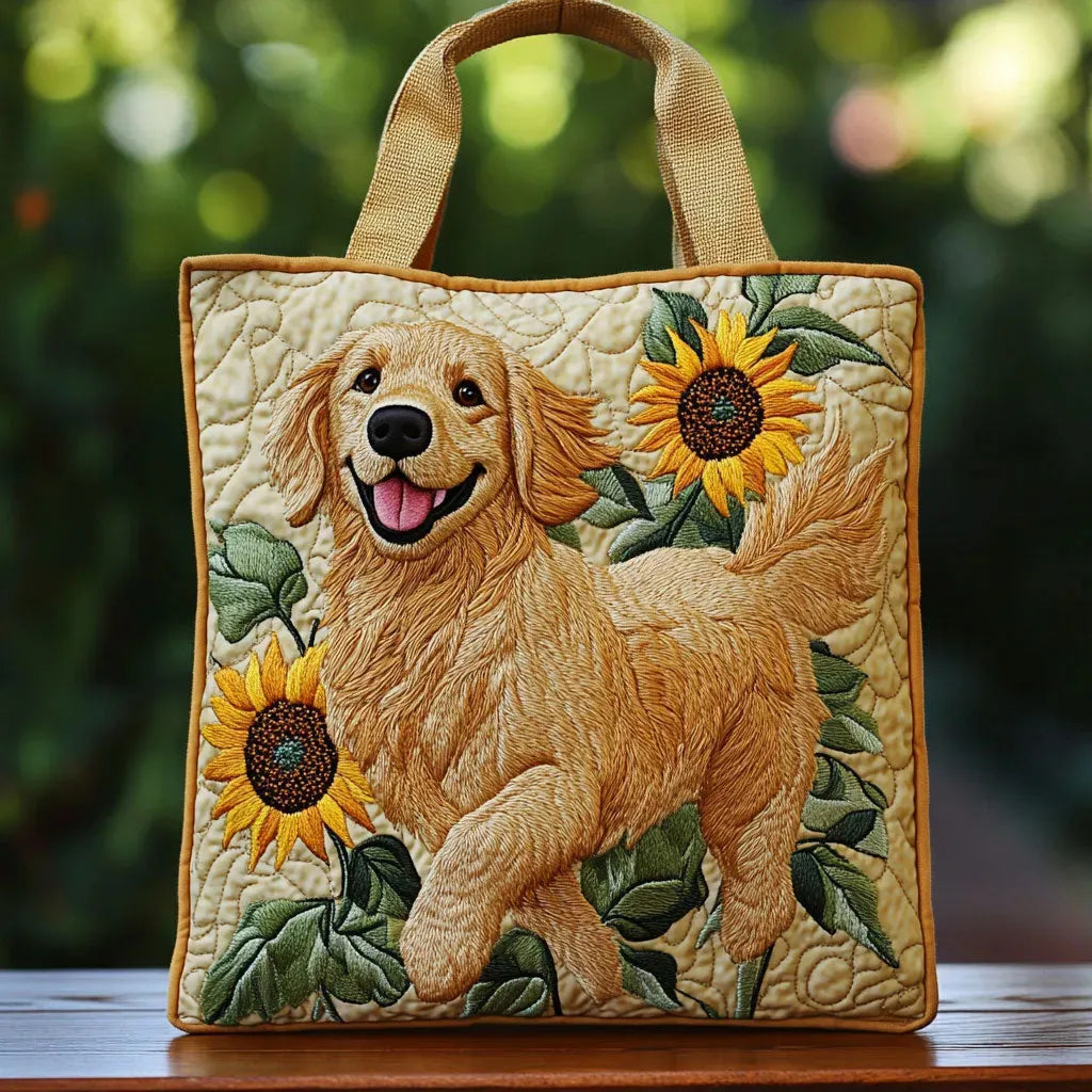 Cheryl | Stilig Hund Blomst Kunst Handleveske