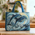Rose | Stilig Delfin Kunst Tote Bag