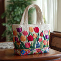 Jessica | Blomstret Rosefarget Tote Bag