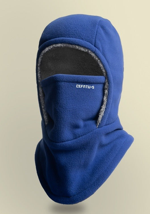 Fleecehette med ansiktsmaske og halsvarmer