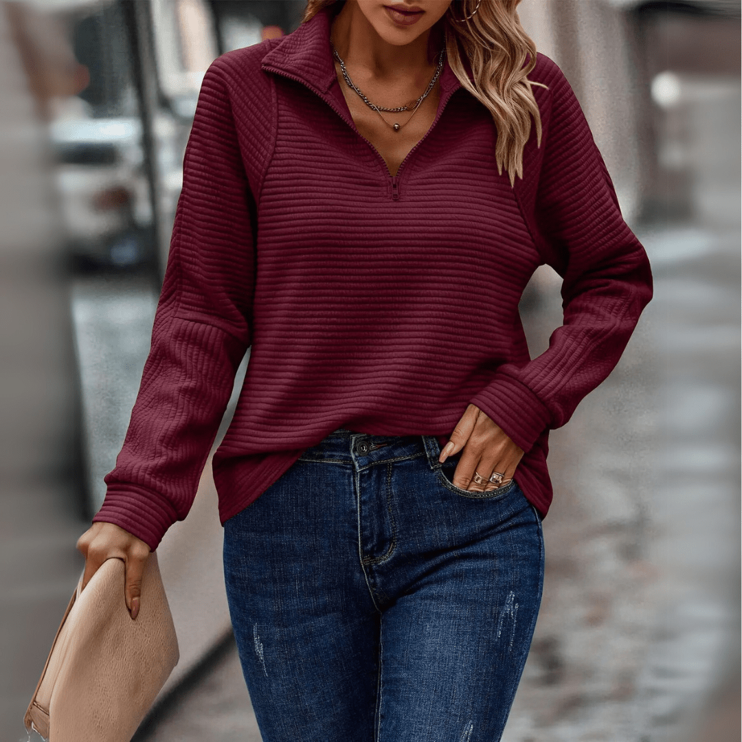 Gillian | Ribbet Half-Zip Genser