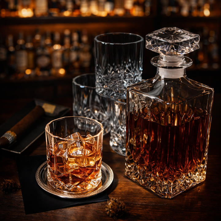 Shane | Whiskeyflaskesett med flaske og glass