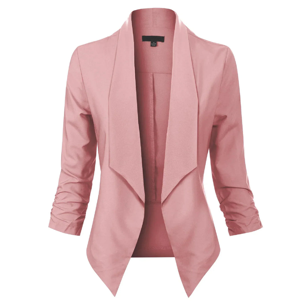 Penelope | Åpen front drapert blazer
