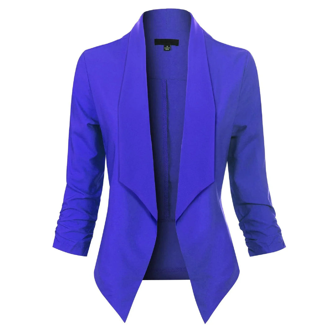 Penelope | Åpen front drapert blazer