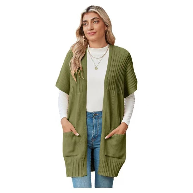 Carinna | Lett åpen-front strikket cardigan