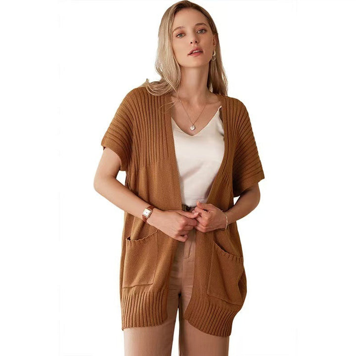 Carinna | Lett åpen-front strikket cardigan