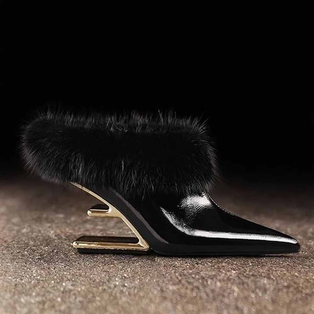 Beverly | Elegante pelsdetaljerte pigghæler