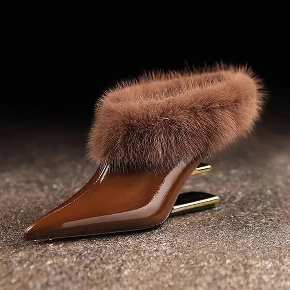 Beverly | Elegante pelsdetaljerte pigghæler