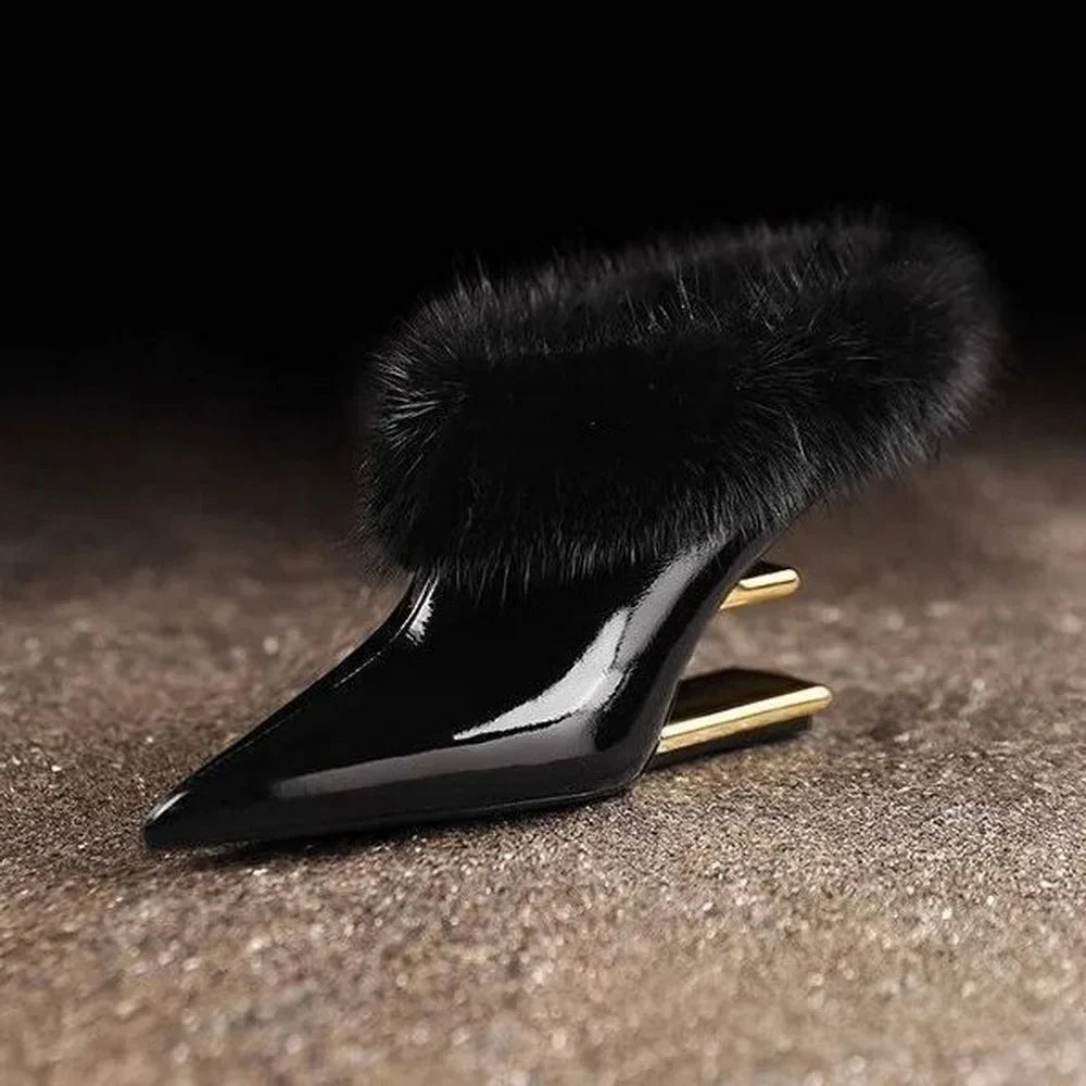 Beverly | Elegante pelsdetaljerte pigghæler
