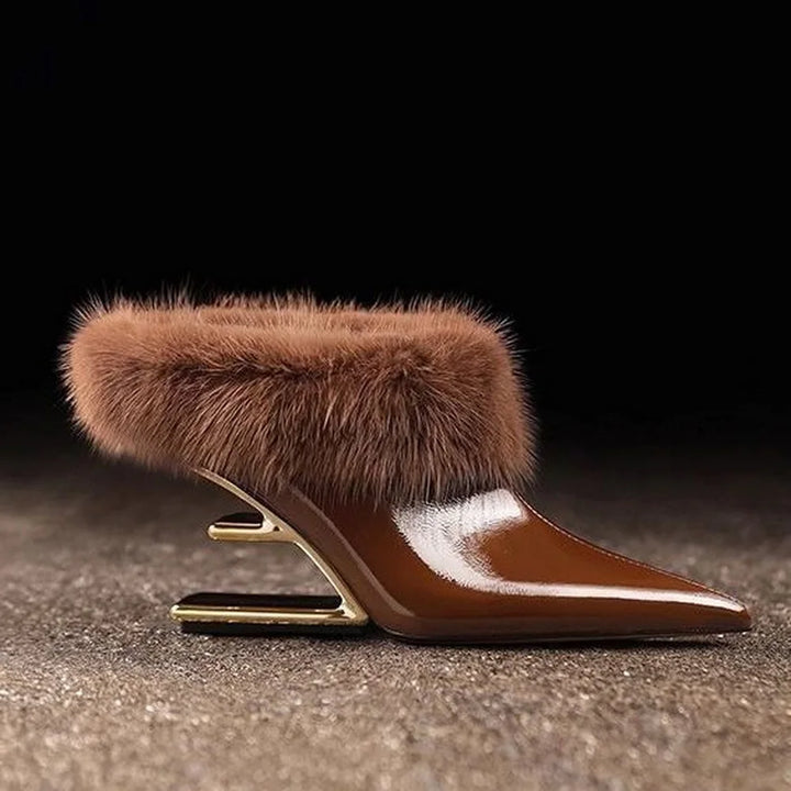 Beverly | Elegante pelsdetaljerte pigghæler