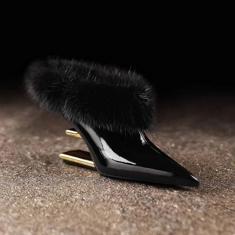 Beverly | Elegante pelsdetaljerte pigghæler