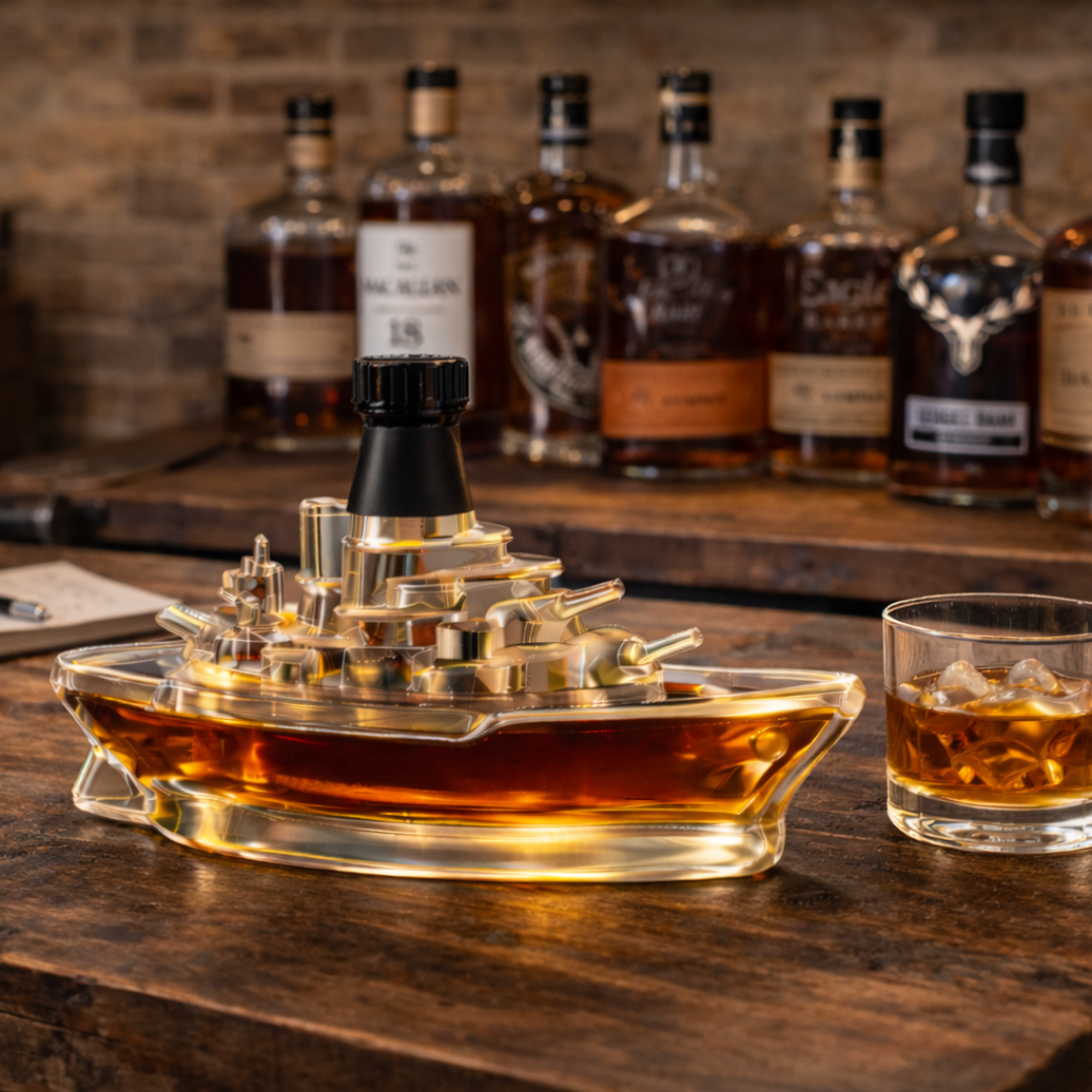Travis | Whiskeyflaske med maritimt skipsdesign
