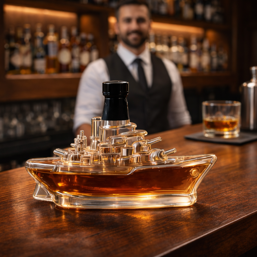 Travis | Whiskeyflaske med maritimt skipsdesign