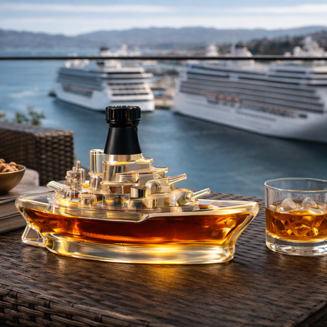 Travis | Whiskeyflaske med maritimt skipsdesign