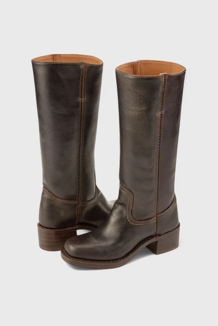 Paisley | Klassiske knelangstøvler med hæl