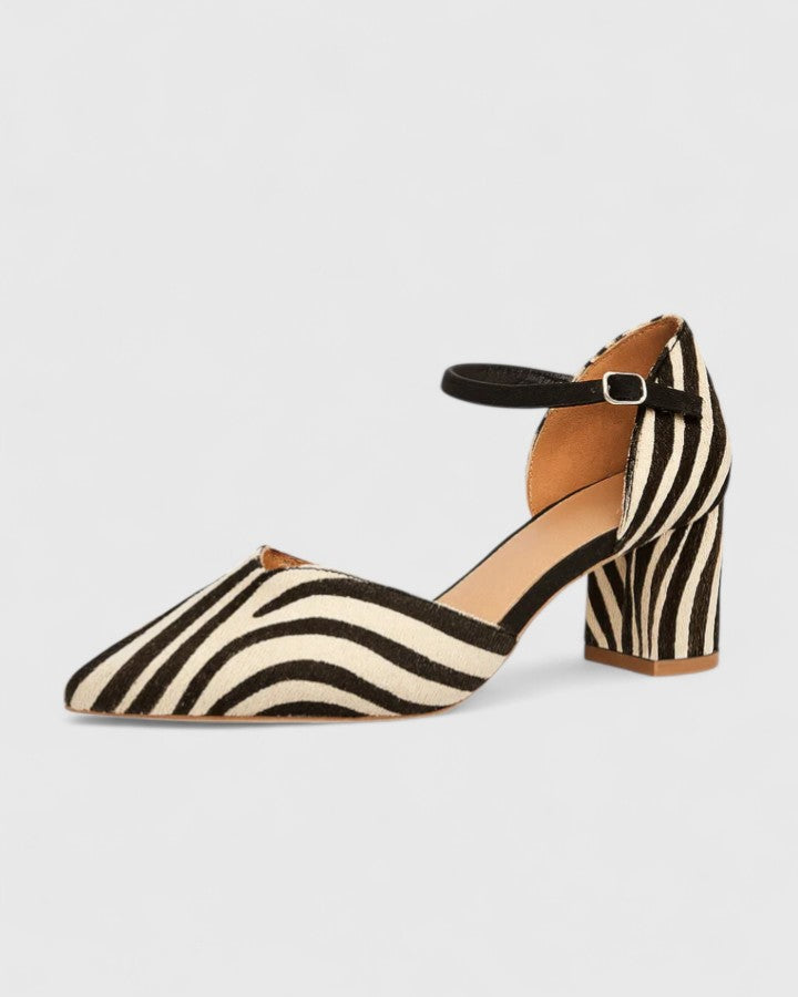 Natalie | Elegant Spissstripet Hæl