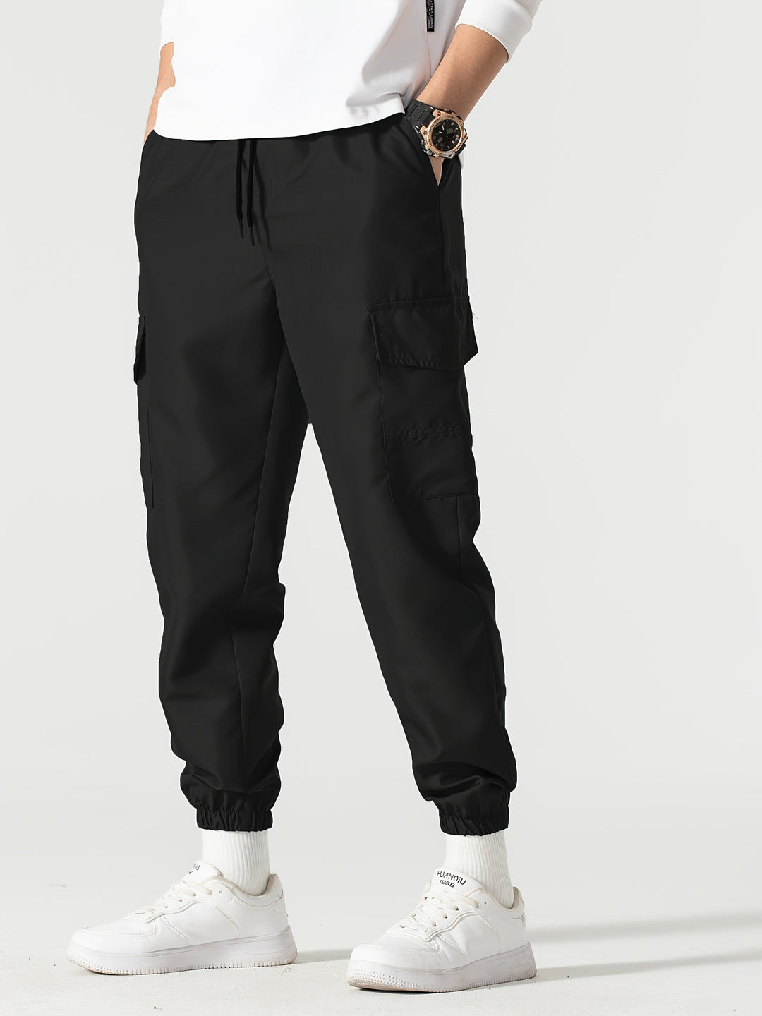 Aaron | Avslappede Cargo Joggebukser