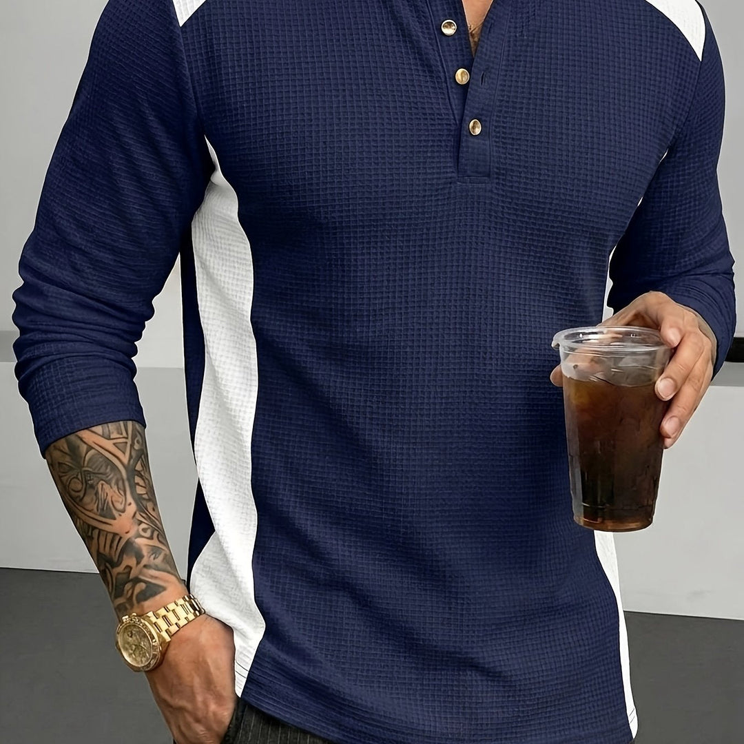 Curtis | Strukturert Langermet Henley