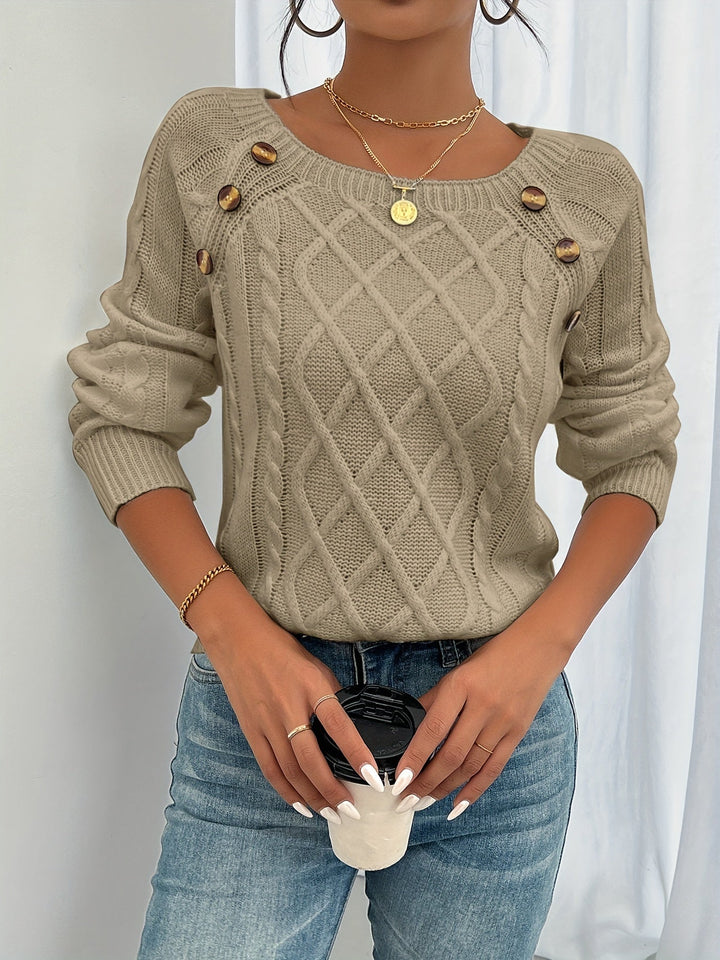 Kathleen | Strukturert knappcardigan