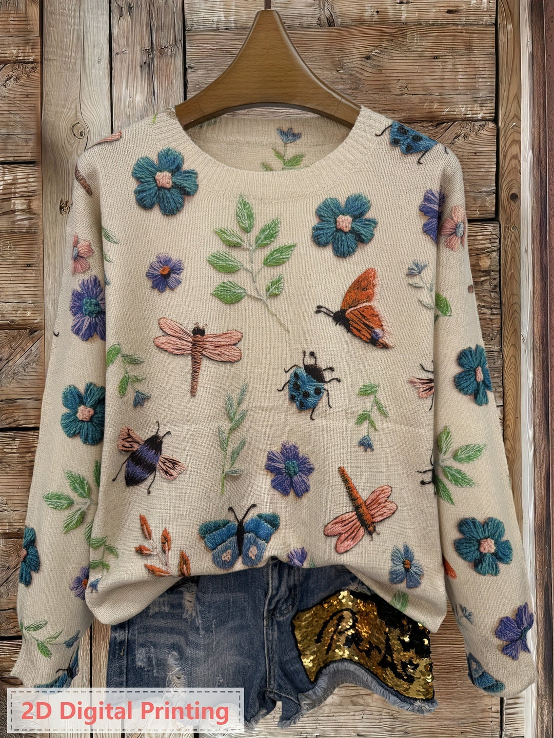Elsie | Botanisk Trykk Crewneck Genser