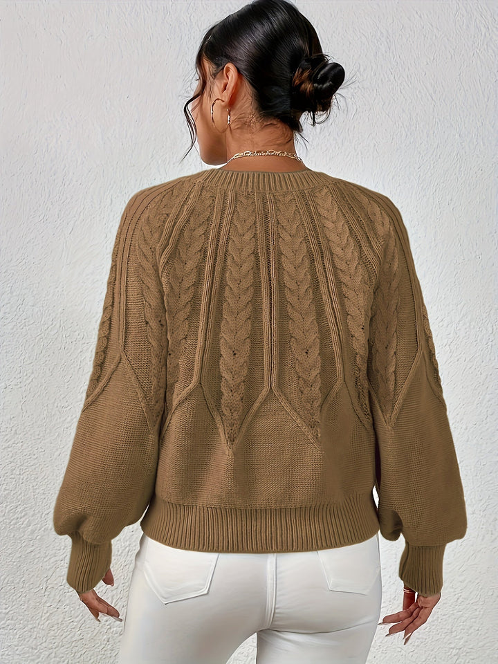 Eleanor | Avslappet kabelstrikket genser