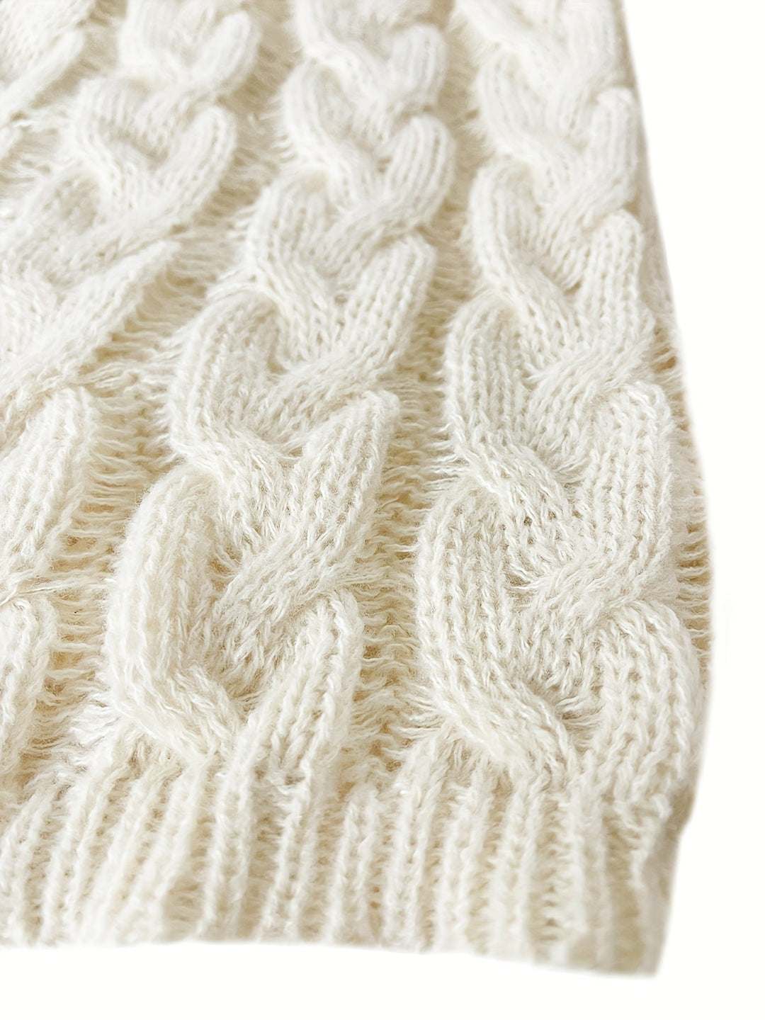 Florence | Casual kabelstrikket genser med V-hals