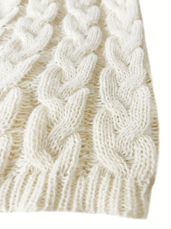 Florence | Casual kabelstrikket genser med V-hals