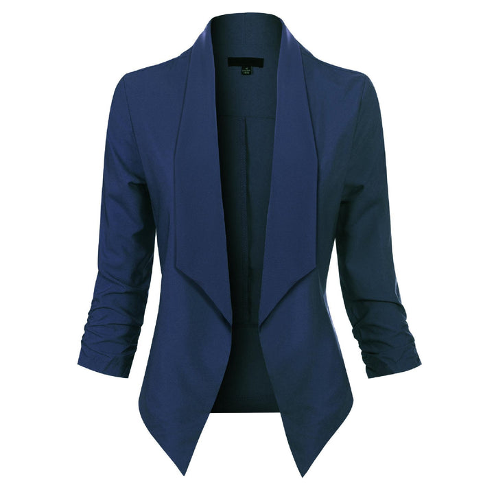Penelope | Åpen front drapert blazer