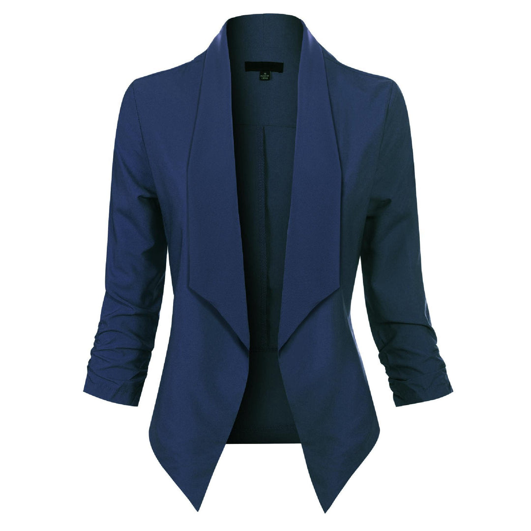 Penelope | Åpen front drapert blazer