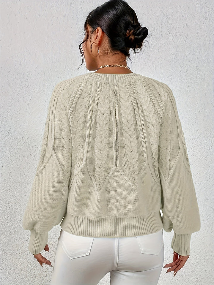 Eleanor | Avslappet kabelstrikket genser