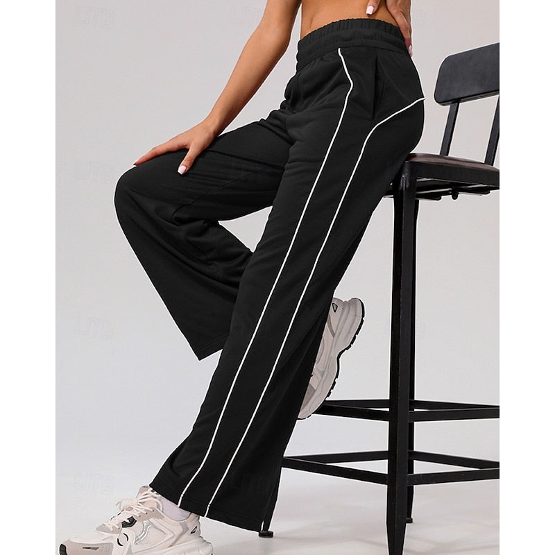 Maisie | Avslappede joggebukser med sidestripe