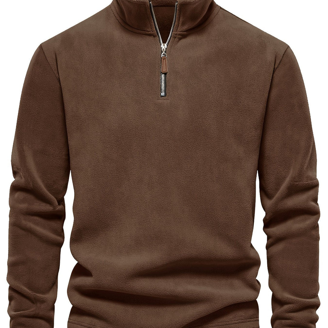 Hugo | Pullover med halvlange glidelås og ståkrage
