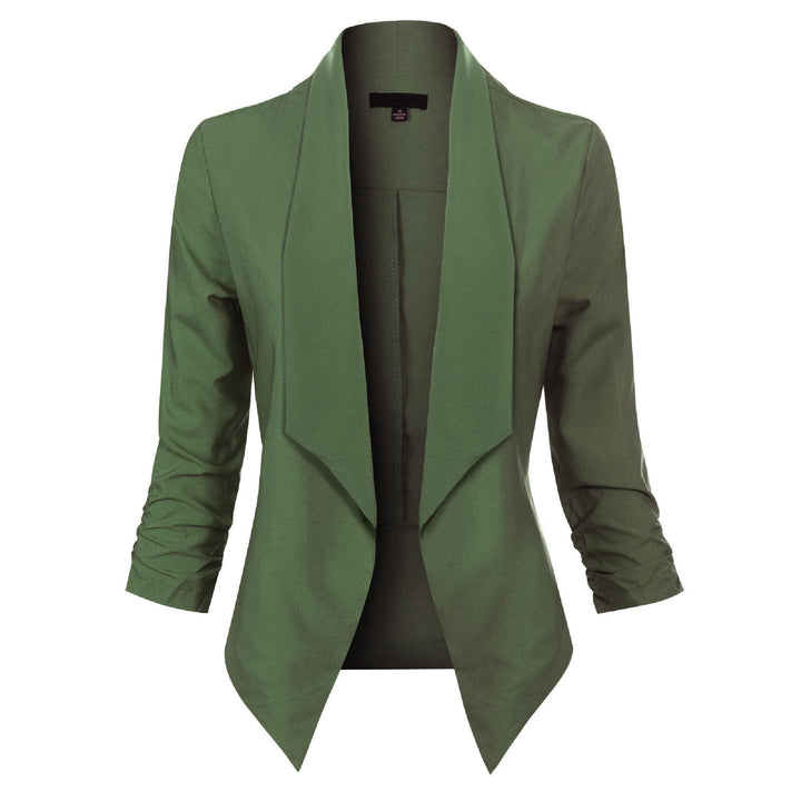 Penelope | Åpen front drapert blazer
