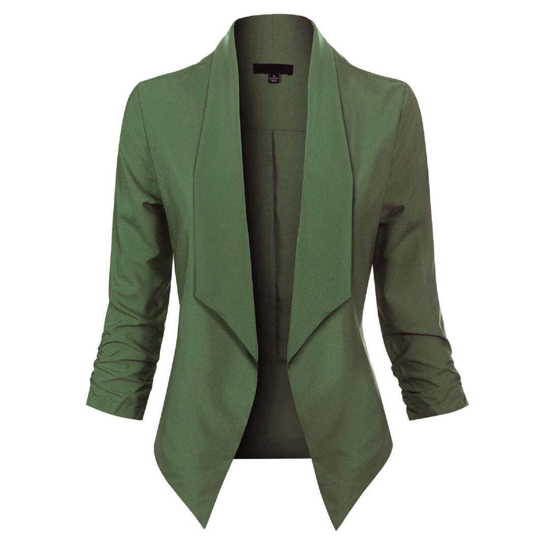 Penelope | Åpen front drapert blazer