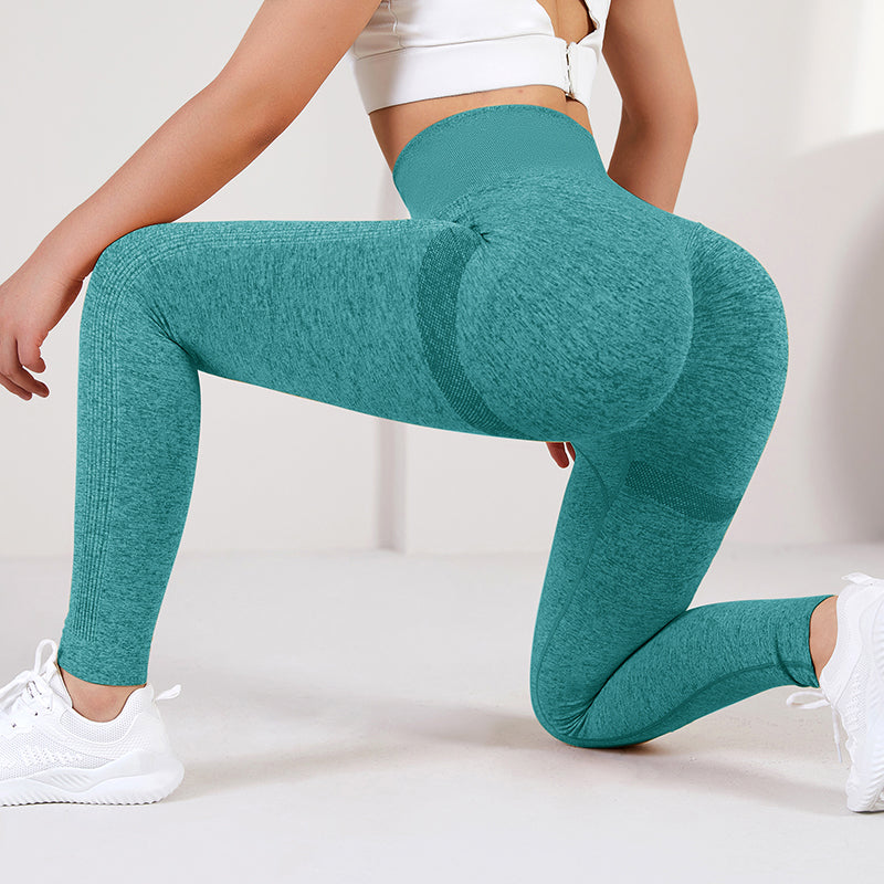 Sømløse push up-tights i svart