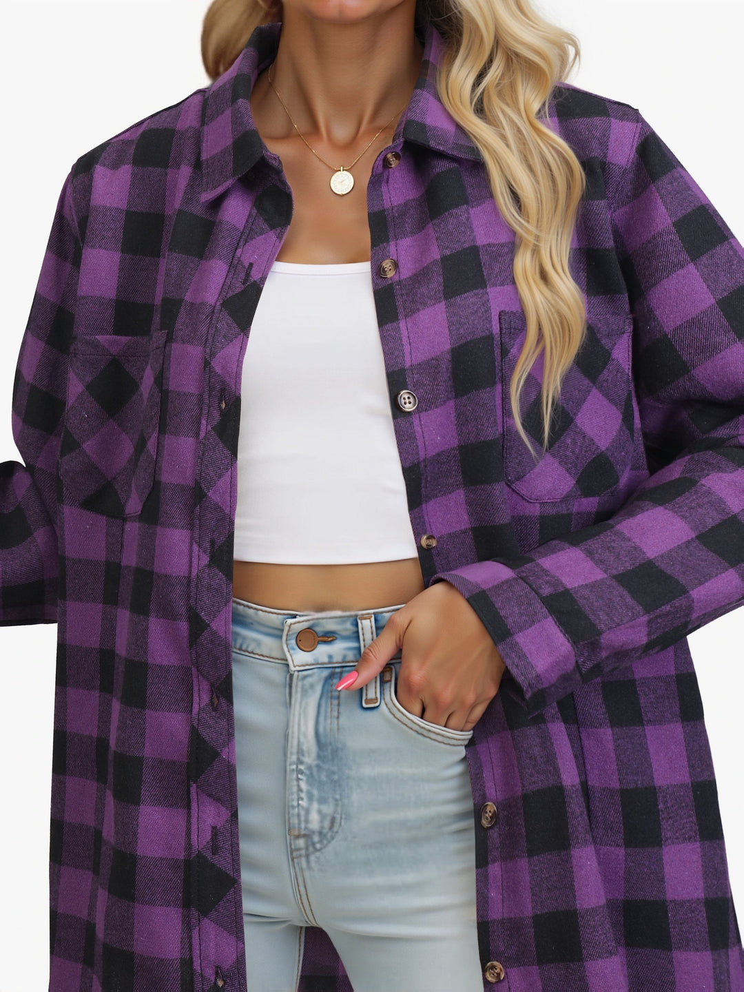 Everly | Casual Buffalo Check Skjorte