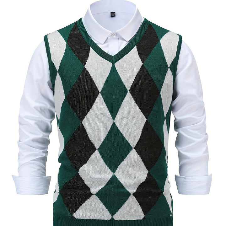Chandler | Klassisk Argyle Genservest