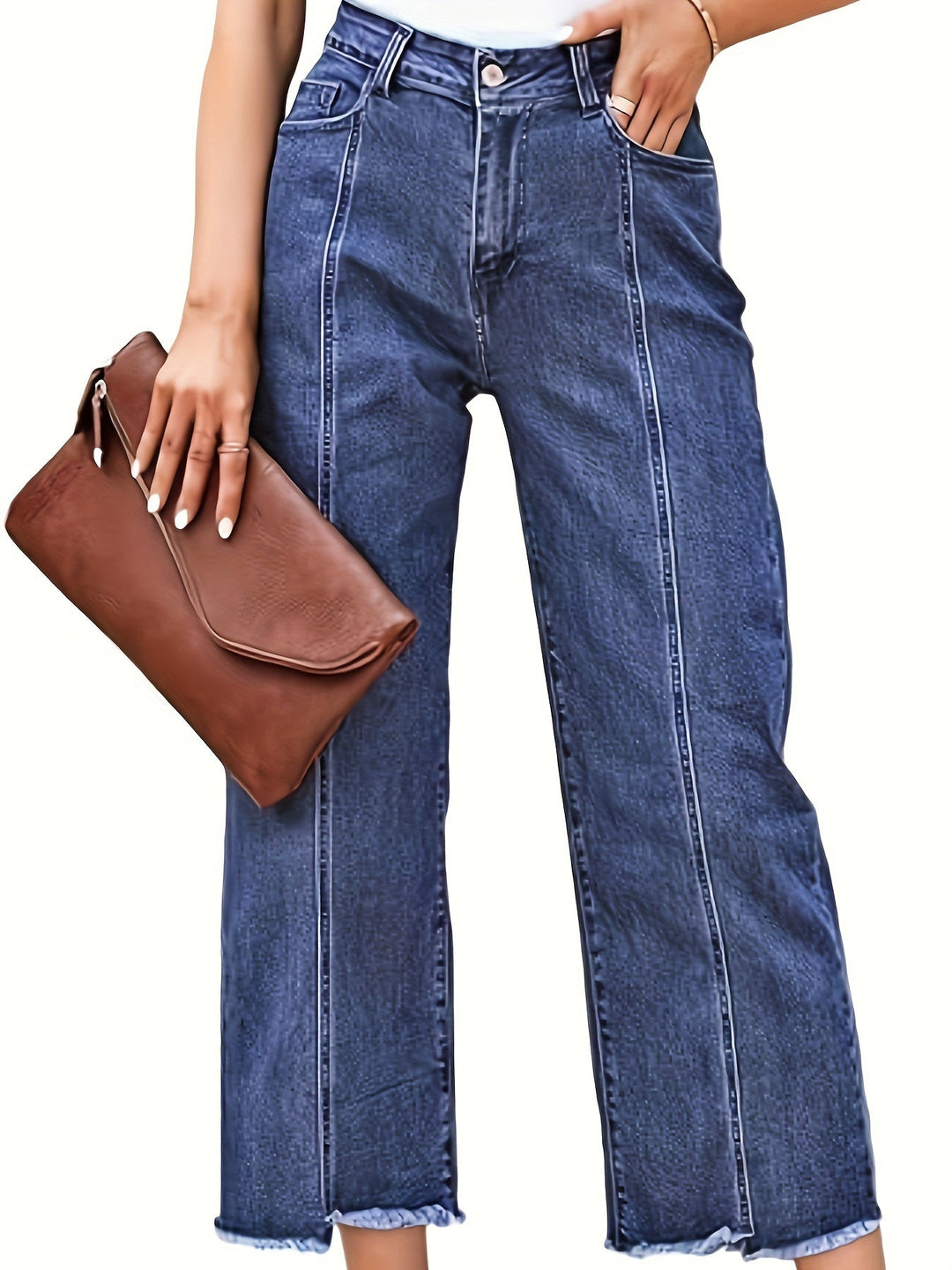 Denise | Tilpassede Croppede Rettbenede Jeans