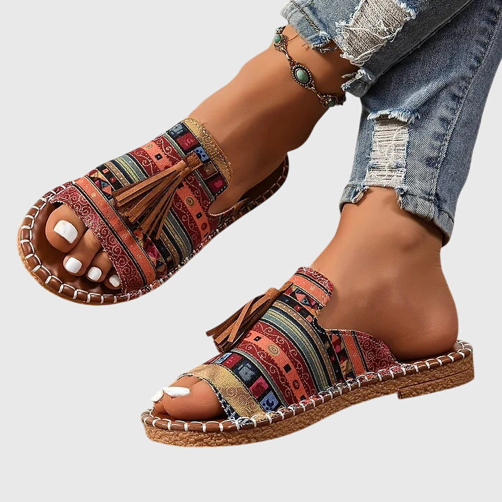 Claire | Stilig Prikkete Ortopedisk Sandal