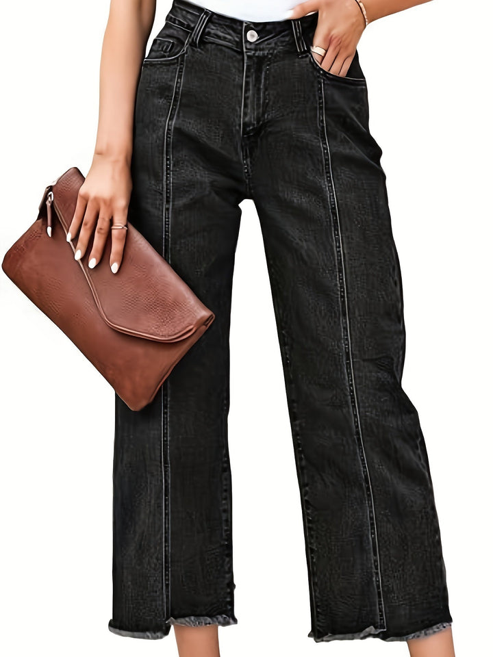 Denise | Tilpassede Croppede Rettbenede Jeans