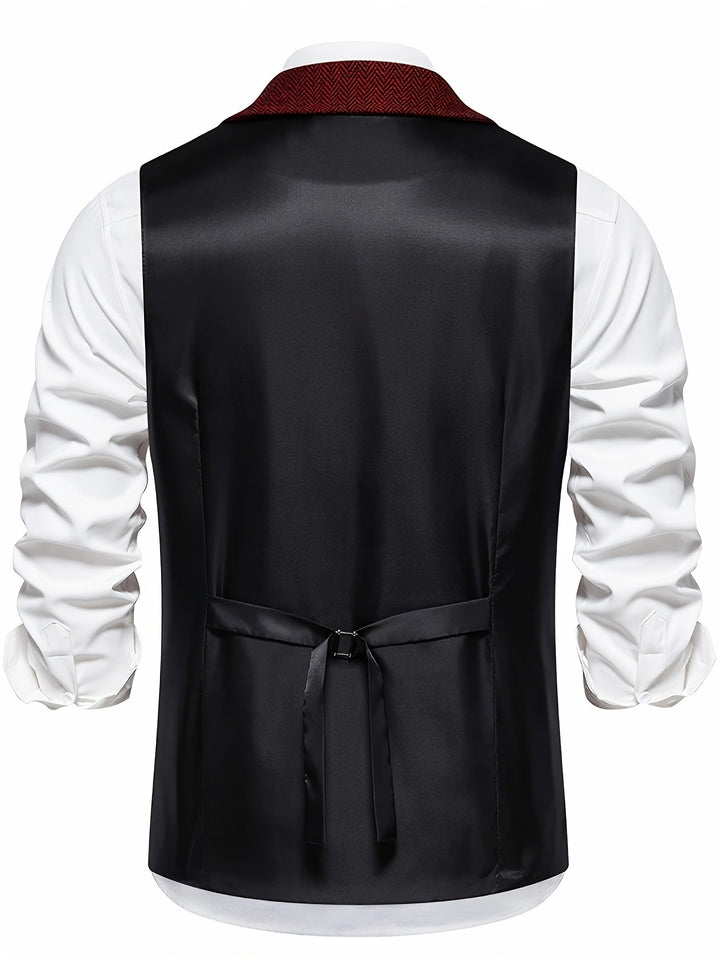 Edmund | Herringbone Enkeltknapp Vest