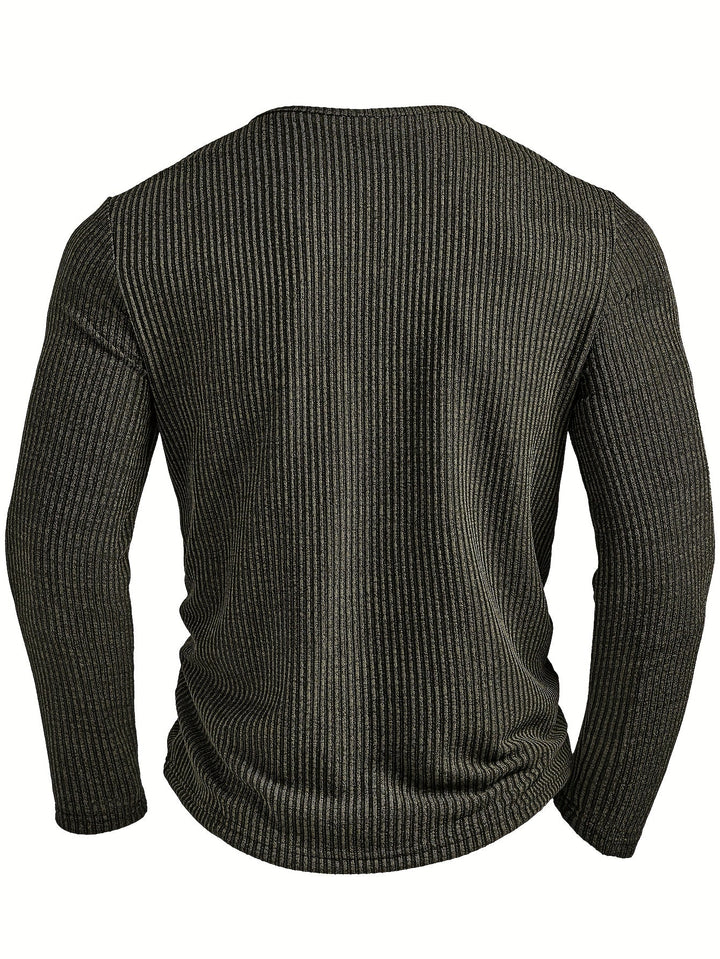 Griffin | Strukturert Ribbet Henley-skjorte