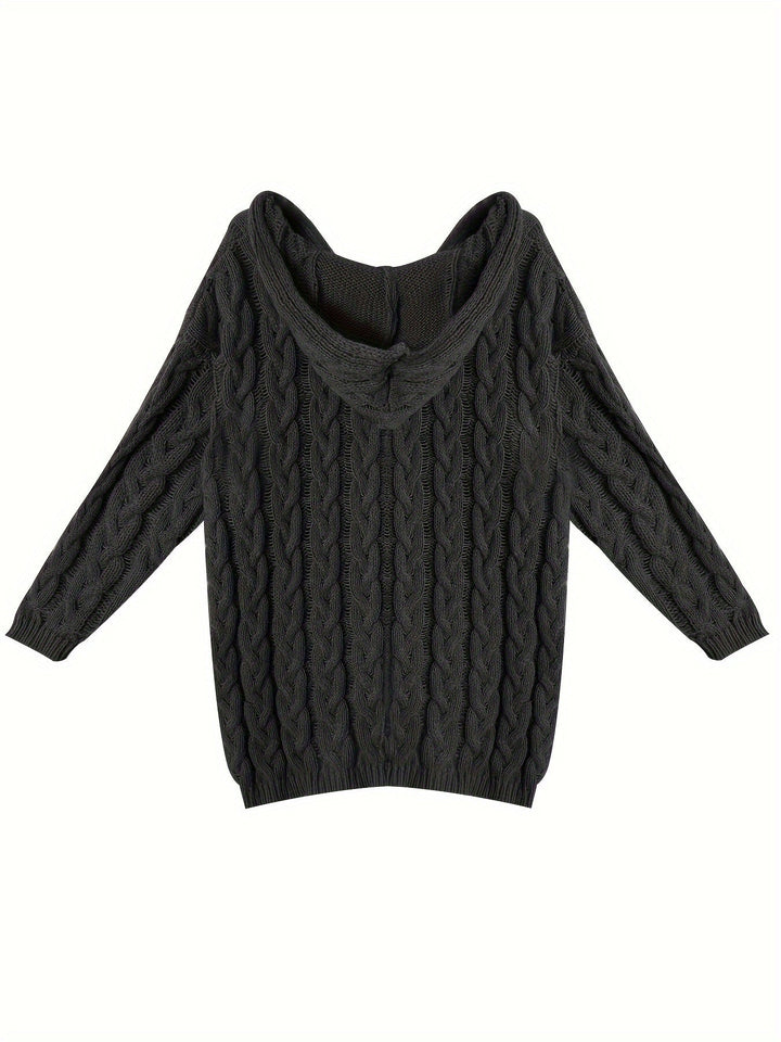 Florence | Casual kabelstrikket genser med V-hals