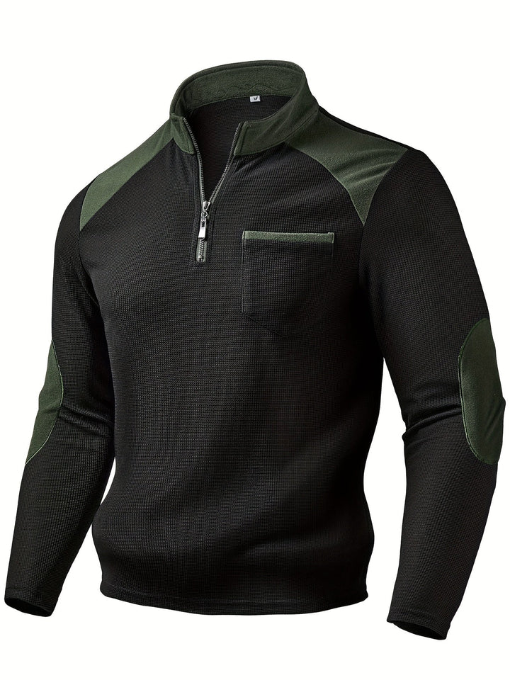 Rory | Strukturert Colorblock Quarter-Zip Genser