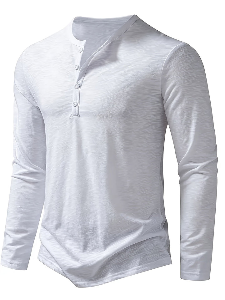 Dalton | Klassisk Henley med Knappelukking