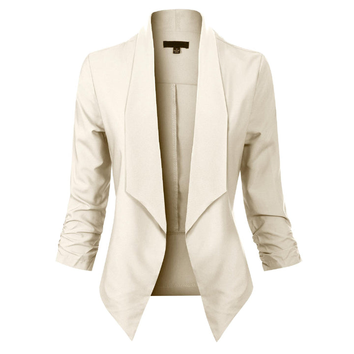 Penelope | Åpen front drapert blazer