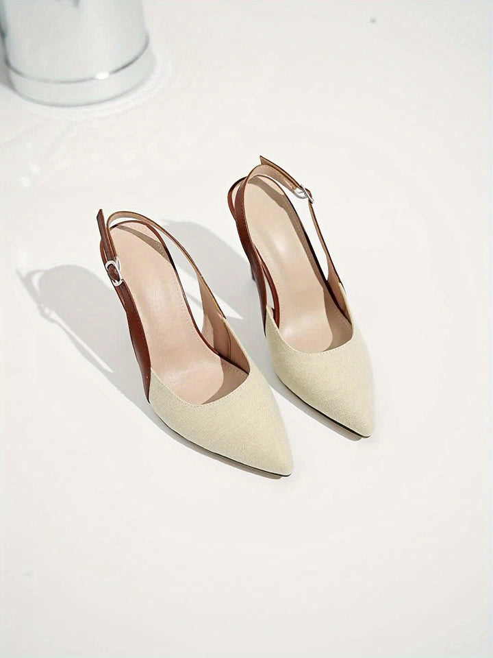 Amelie | Elegante kontrast slingback hæler
