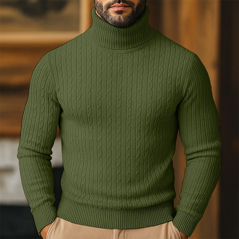 Rupert | Kabelstrikket Turtleneck-genser